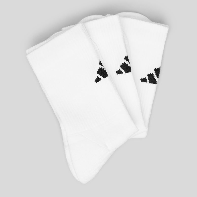 Adidas ถุงเท้า Performance Cushioned Crew Socks 3 Pairs | White/White/White ( HT3452 ) - Image 21