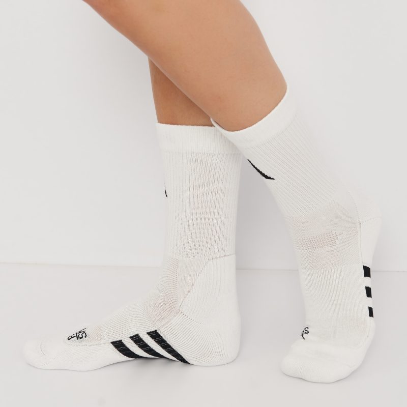 Adidas ถุงเท้า Performance Cushioned Crew Socks 3 Pairs | White/White/White ( HT3452 ) - Image 22