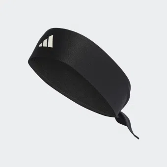 Adidas แถบรัดศีรษะเทนนิส AEROREADY Tennis Tie Band | Black/White ( IC3563 )