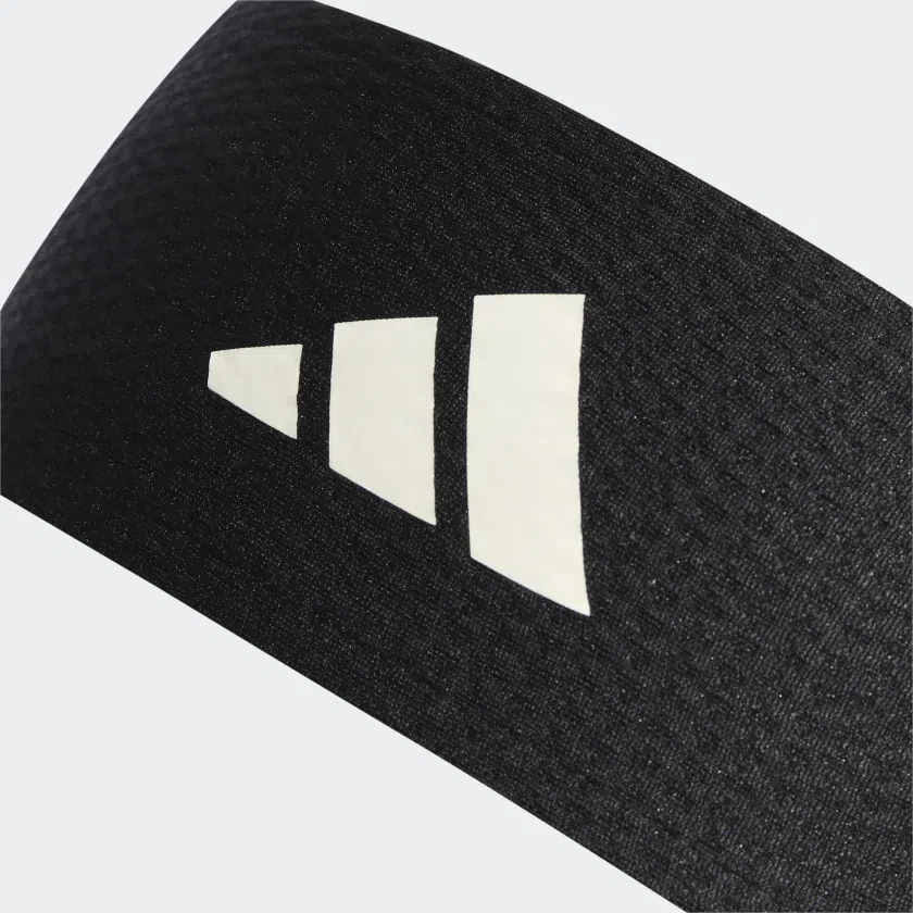 Adidas แถบรัดศีรษะเทนนิส AEROREADY Tennis Tie Band | Black/White ( IC3563 ) - Image 2
