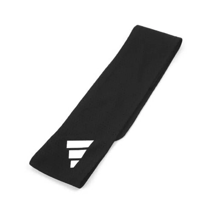 Adidas แถบรัดศีรษะเทนนิส AEROREADY Tennis Tie Band | Black/White ( IC3563 ) - Image 9