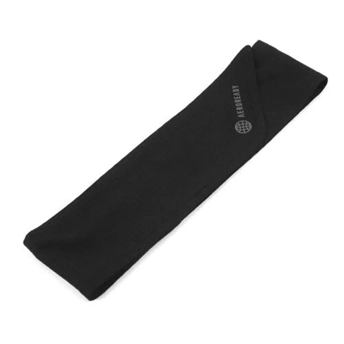 Adidas แถบรัดศีรษะเทนนิส AEROREADY Tennis Tie Band | Black/White ( IC3563 ) - Image 10