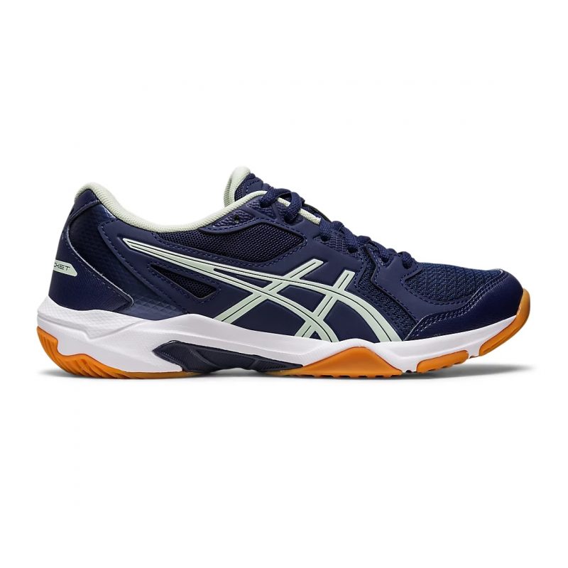 Asics รองเท้าแบดมินตันผู้หญิง Gel-Rocket 10 | Peacoat/Whisper Green ( 1072A056-407 )