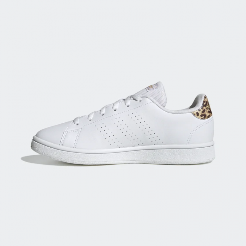 Adidas รองเท้าผ้าใบผู้หญิง Advantage Base | Cloud White/Cloud White/Gold Metallic ( H03791 ) - Image 4