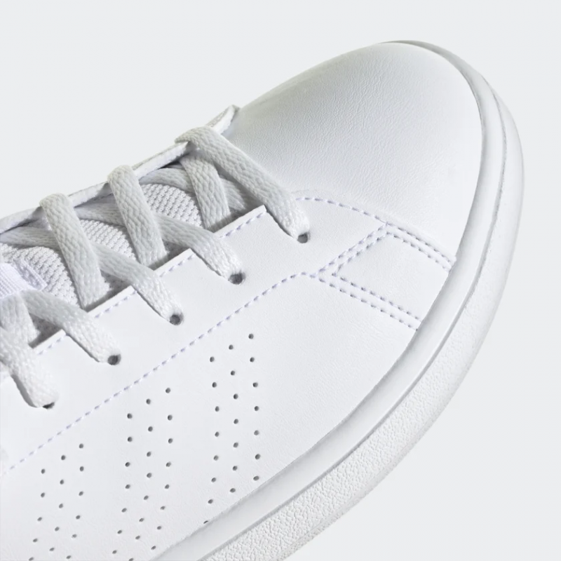 Adidas รองเท้าผ้าใบผู้หญิง Advantage Base | Cloud White/Cloud White/Gold Metallic ( H03791 ) - Image 8