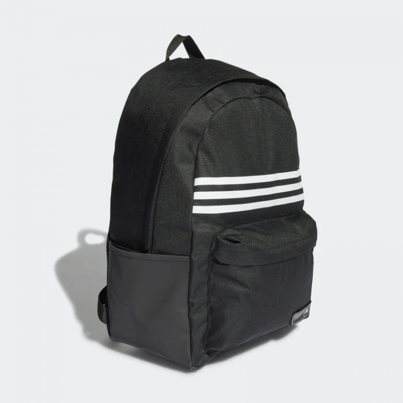 Adidas กระเป๋าเป้ Classic 3-Stripes Horizontal Backpack | Black/White ( HG0351 ) - Image 3