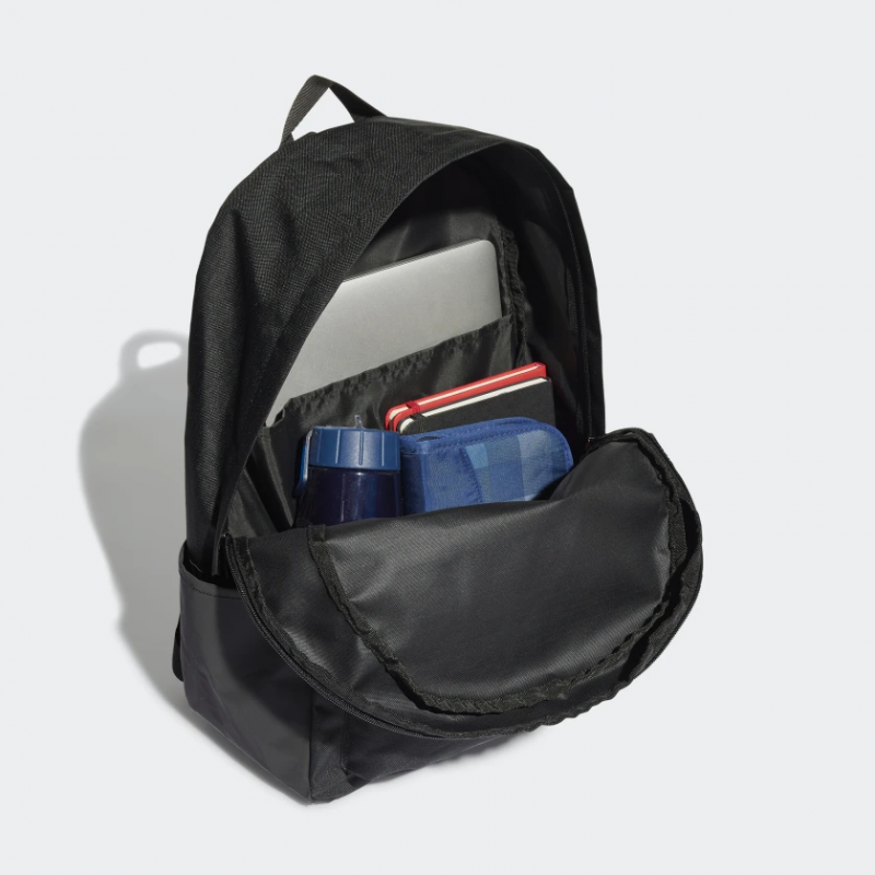 Adidas กระเป๋าเป้ Classic 3-Stripes Horizontal Backpack | Black/White ( HG0351 ) - Image 4