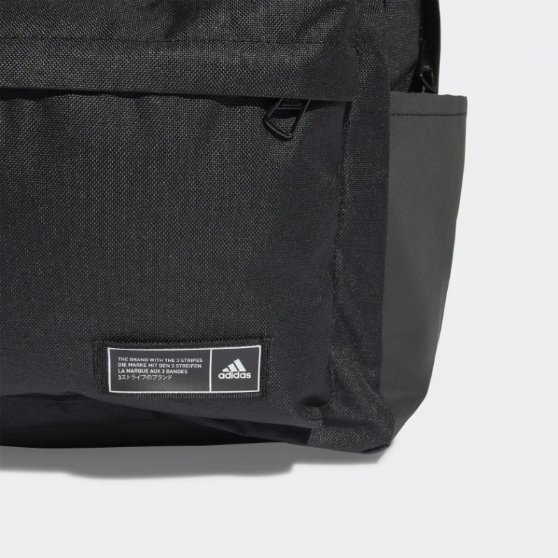 Adidas กระเป๋าเป้ Classic 3-Stripes Horizontal Backpack | Black/White ( HG0351 ) - Image 5