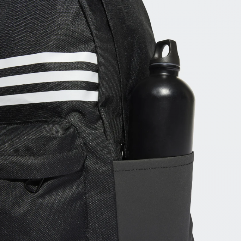 Adidas กระเป๋าเป้ Classic 3-Stripes Horizontal Backpack | Black/White ( HG0351 ) - Image 6