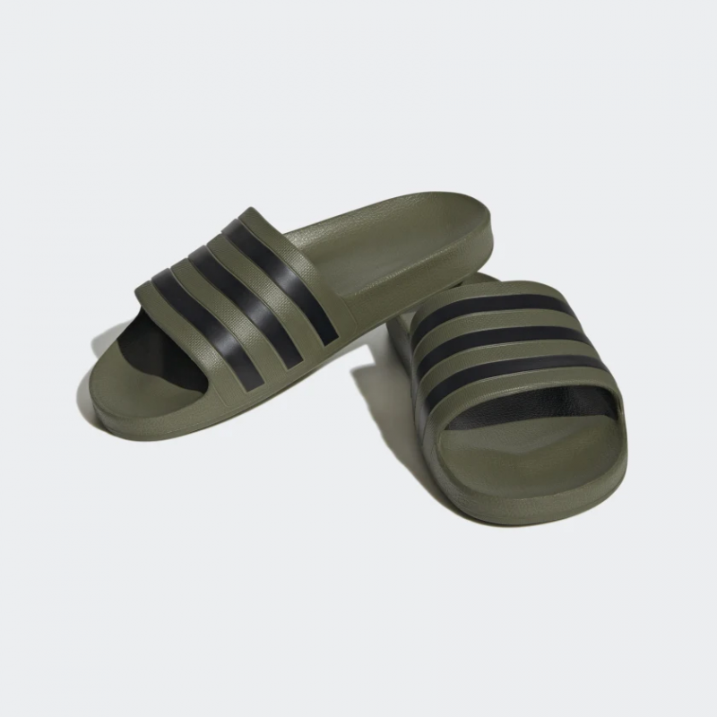 Adidas รองเท้าแตะ Adilette Aqua Slides | Olive Strata/Core Black/Olive Strata ( HP9392 ) - Image 2