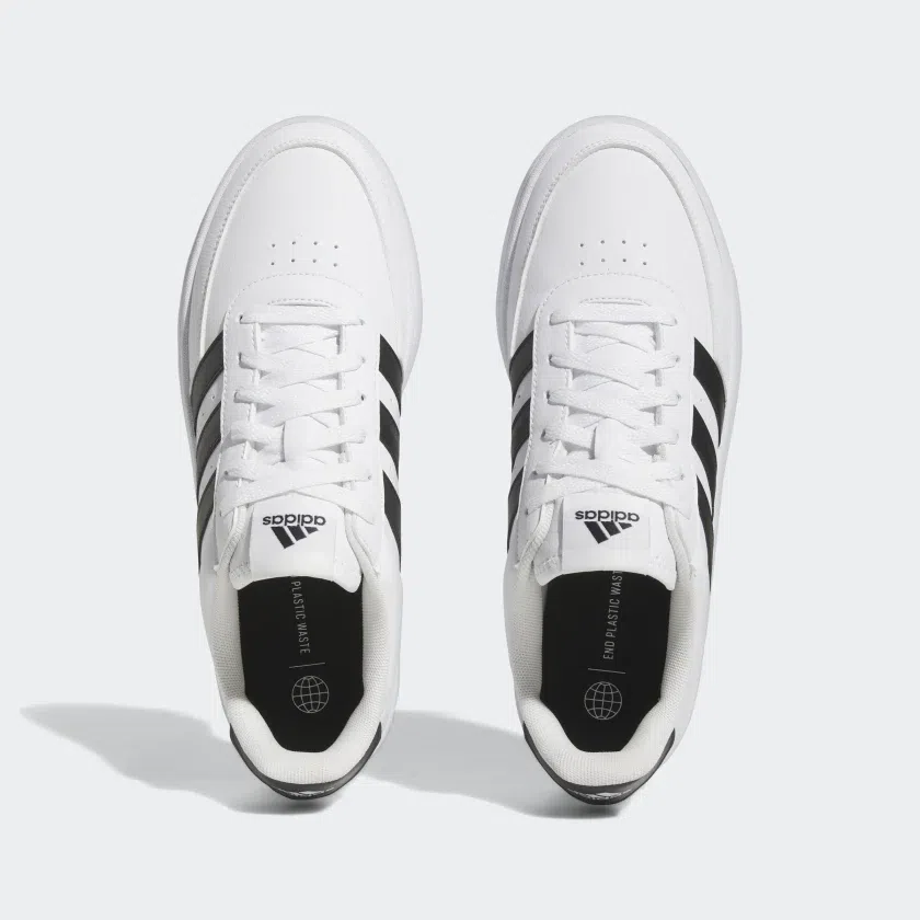 Adidas รองเท้าผ้าใบผู้ชาย Breaknet 2.0 | Cloud White/Core Black/Cloud White ( HP9426 ) - Image 5