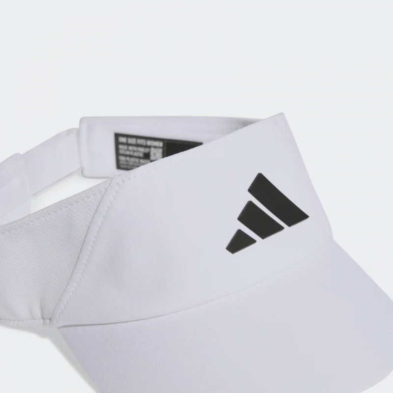 Adidas หมวกเทรนนิ่ง AEROREADY Visor | White/Black ( HT2042 ) - Image 4