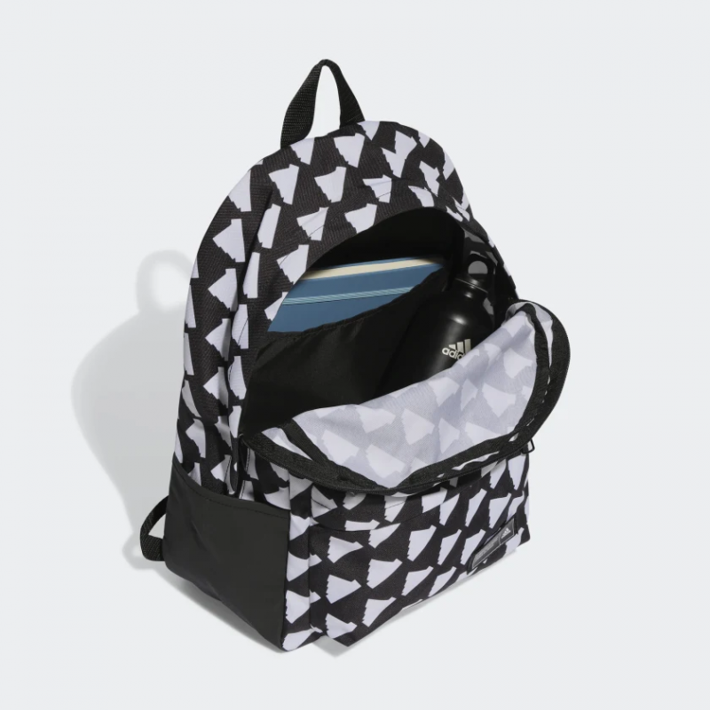 Adidas กระเป๋าเป้ Classic Box Graphic Backpack | Black ( HT6930 ) - Image 4