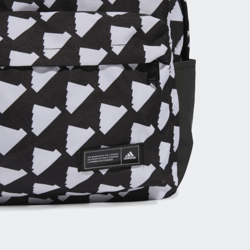 Adidas กระเป๋าเป้ Classic Box Graphic Backpack | Black ( HT6930 ) - Image 6