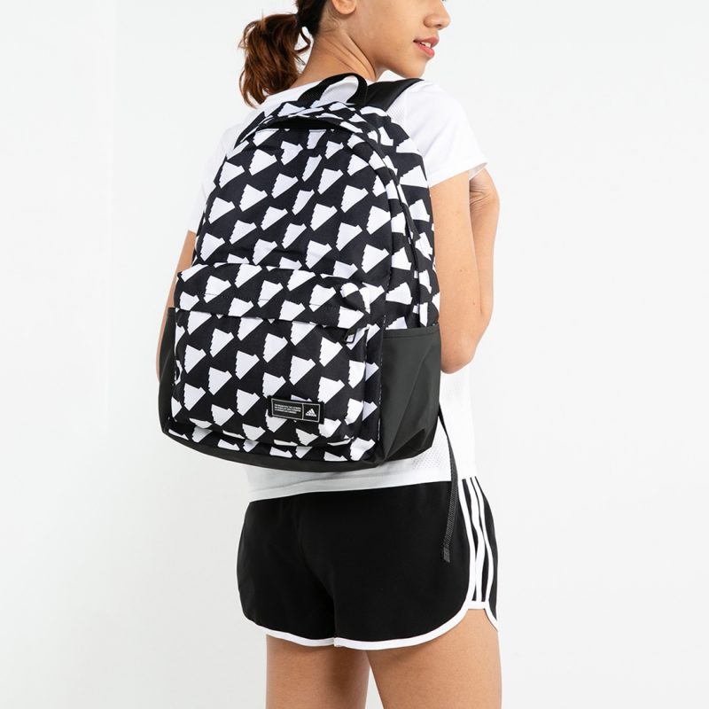 Adidas กระเป๋าเป้ Classic Box Graphic Backpack | Black ( HT6930 ) - Image 7