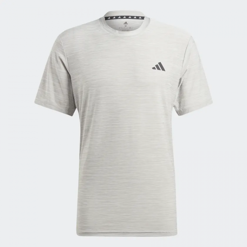 Adidas เสื้อกีฬาผู้ชาย Train Essentials Stretch Training Tee | Mgh Solid Grey/White/Black ( IC7416 )