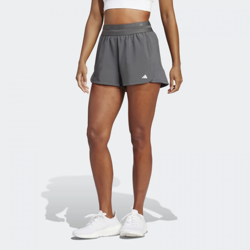 Adidas กางเกงกีฬาขาสั้นผู้หญิง HYGLM Pacer Shorts | Grey Six ( IC8060 ) - Image 2