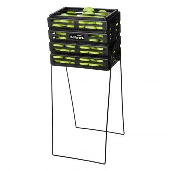 Tourna ตะกร้าเก็บลูกเทนนิส Ball Port 80 Tennis Ball Hopper Basket | Black ( 078914001703 , BP-80 )
