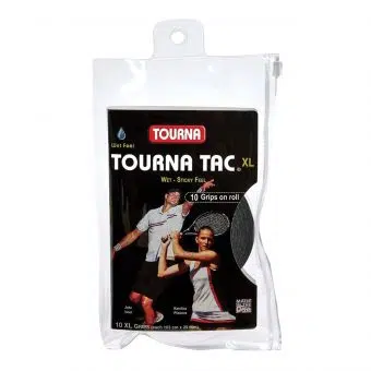 Tourna เทปพันด้าม/กริ๊ปพันด้ามไม้เทนนิส Tac 10XL Tape Racket Tennis | Black ( 078914106507 , TAC-10XL-BK )