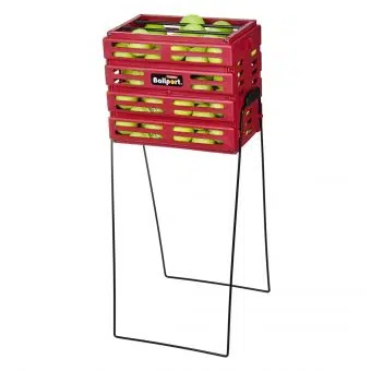 Tourna ตะกร้าเก็บลูกเทนนิส Ball Port 80 Tennis Ball Hopper Basket | Red ( 078914198267 , BP-80-R )