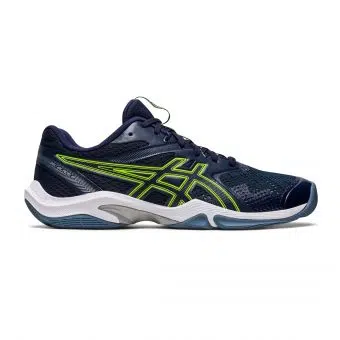 Asics รองเท้าแบดมินตันผู้ชาย Gel-Blade 8 | Midnight/Hazard Green ( 1071A066-405 )