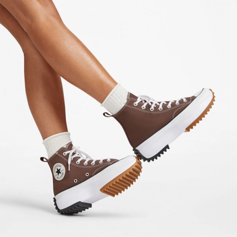 Converse รองเท้าผ้าใบผู้หญิง Run Star Hike Seasonal Color Hi Brown | Squirrel Friend/Black/White ( A03061CS3BRXX ) - Image 12