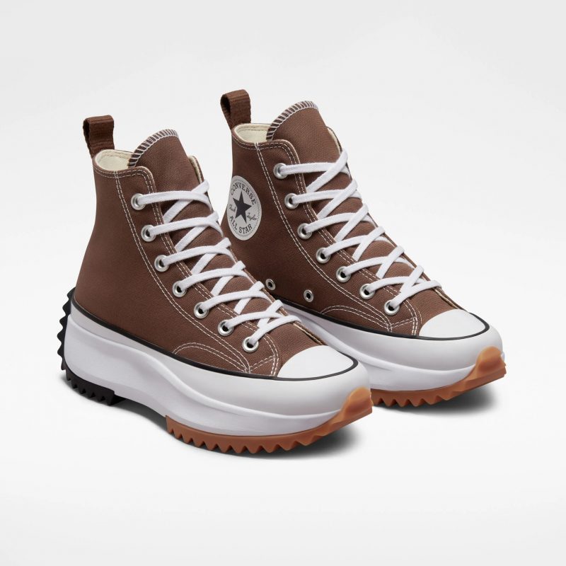 Converse รองเท้าผ้าใบผู้หญิง Run Star Hike Seasonal Color Hi Brown | Squirrel Friend/Black/White ( A03061CS3BRXX ) - Image 5