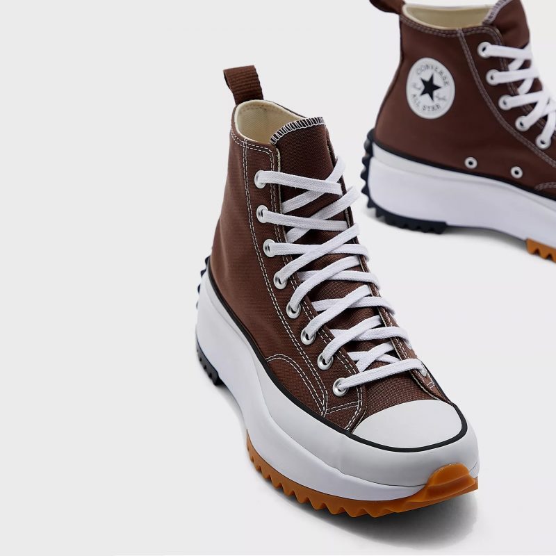 Converse รองเท้าผ้าใบผู้หญิง Run Star Hike Seasonal Color Hi Brown | Squirrel Friend/Black/White ( A03061CS3BRXX ) - Image 9