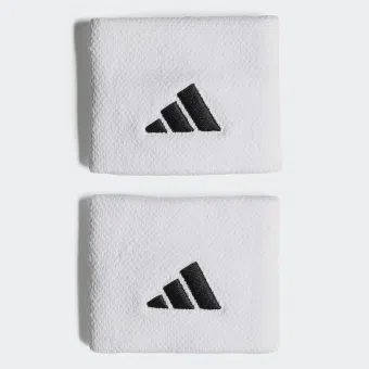 Adidas ปลอกรัดข้อมือเทนนิส Tennis Wristband Small | White/White/Black ( HT3910 )