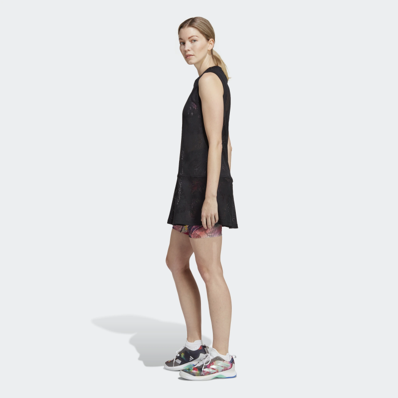 Adidas ชุดกระโปรงเทนนิสผู้หญิง Melbourne Tennis Dress | Black/Multicolor ( HU1807 ) - Image 3