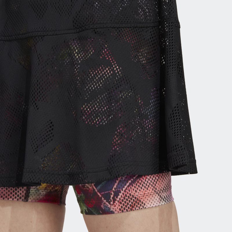 Adidas ชุดกระโปรงเทนนิสผู้หญิง Melbourne Tennis Dress | Black/Multicolor ( HU1807 ) - Image 6