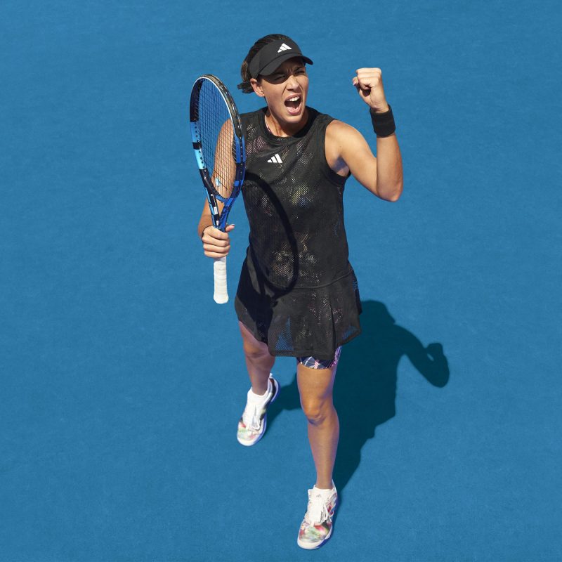 Adidas ชุดกระโปรงเทนนิสผู้หญิง Melbourne Tennis Dress | Black/Multicolor ( HU1807 ) - Image 9