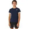 Asics เสื้อเทนนิสเด็กผู้ชาย Boys Tennis SS Top | Midnight/Brilliant White ( 2044A036-402 ) - Image 5
