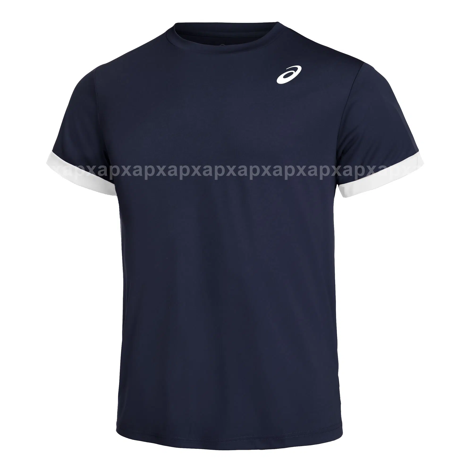 Asics เสื้อเทนนิสเด็กผู้ชาย Boys Tennis SS Top | Midnight/Brilliant White ( 2044A036-402 ) - Image 2