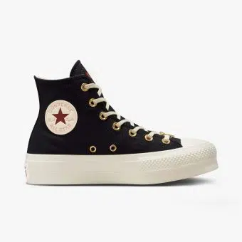 Converse รองเท้าผ้าใบผู้หญิง Chuck Taylor All Star Lift Valentines Day Hi | Black/Egret/Back Ally Brick ( A05138CS3BKXX )