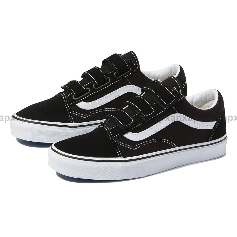 Vans รองเท้าผ้าใบ Old Skool V Suede Canvas | Black/True White ( VN0A3D29OIU ) - Image 10