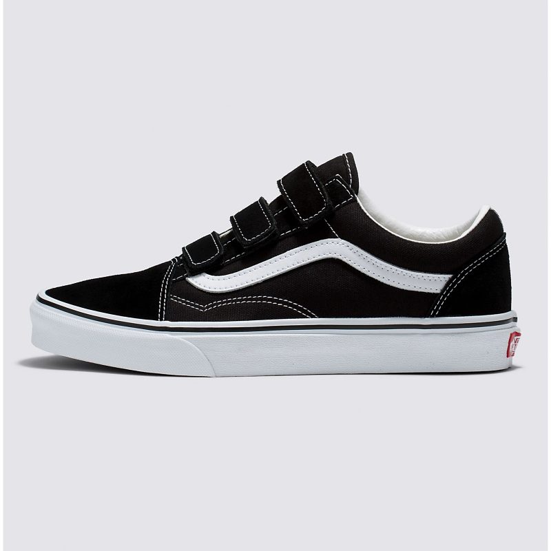 Vans รองเท้าผ้าใบ Old Skool V Suede Canvas | Black/True White ( VN0A3D29OIU ) - Image 17