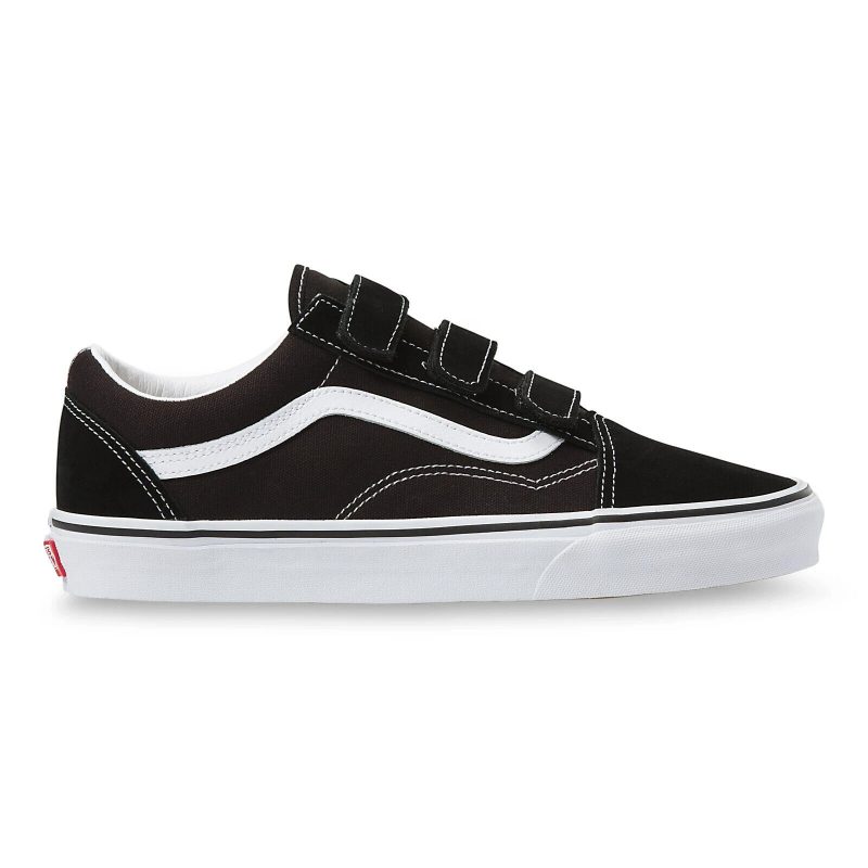 Vans รองเท้าผ้าใบ Old Skool V Suede Canvas | Black/True White ( VN0A3D29OIU )