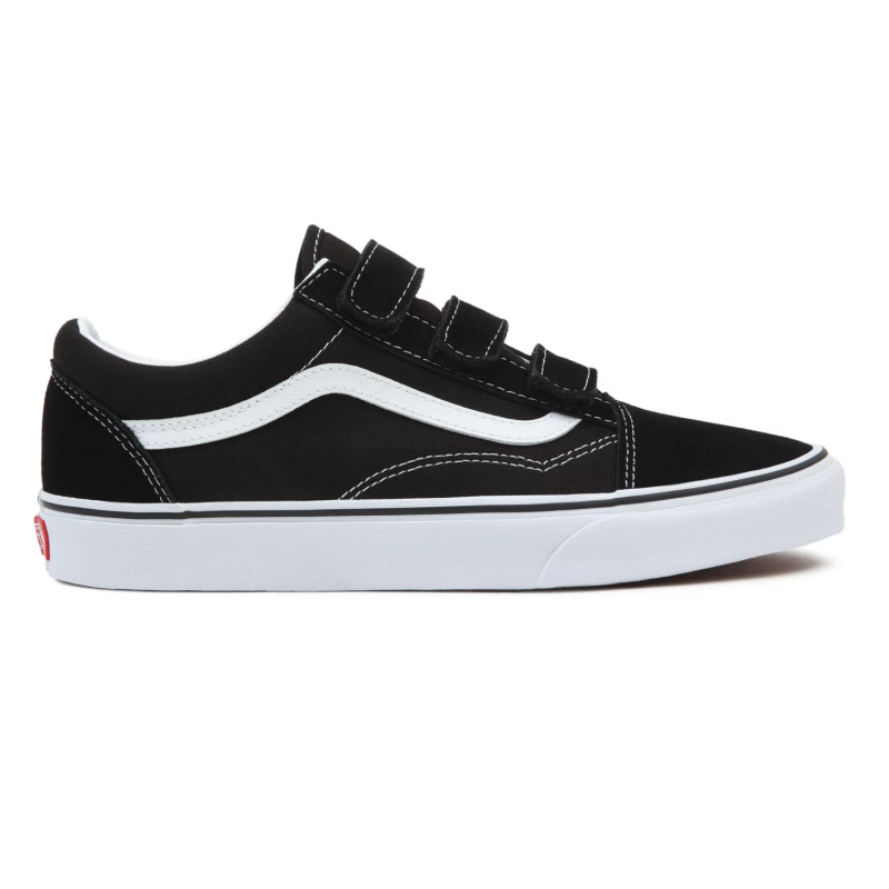 Vans รองเท้าผ้าใบ Old Skool V Suede Canvas | Black/True White ( VN0A3D29OIU ) - Image 2