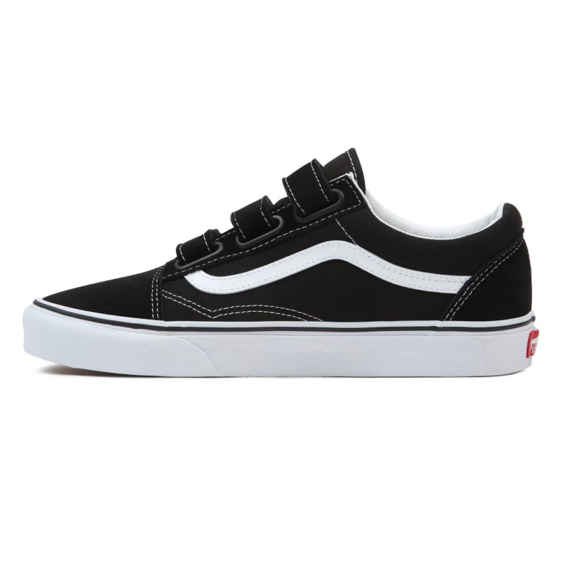 Vans รองเท้าผ้าใบ Old Skool V Suede Canvas | Black/True White ( VN0A3D29OIU ) - Image 4