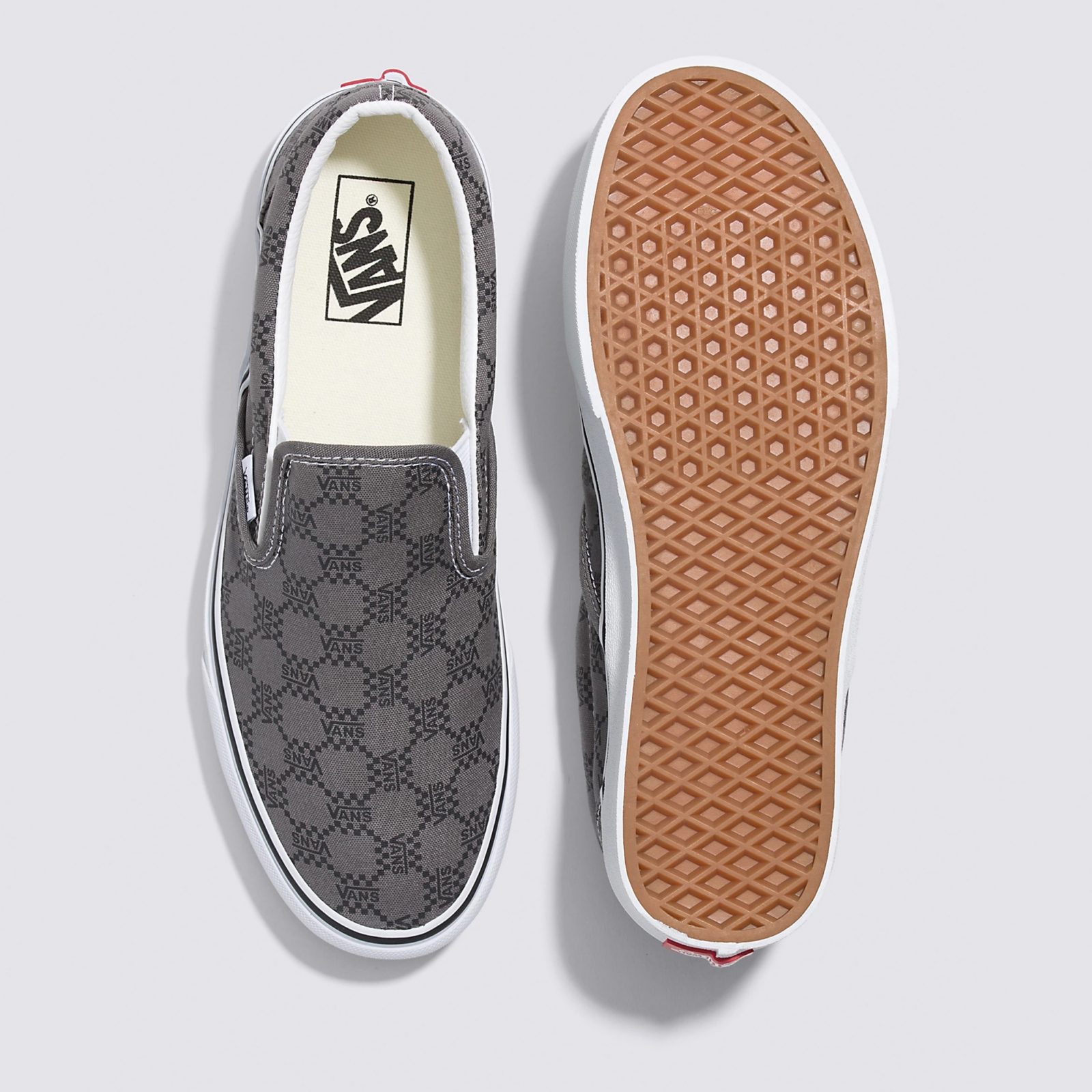 Vans รองเท้าผ้าใบ Classic SlipOn Monogram Pewter ( VN0A7Q5DPWT