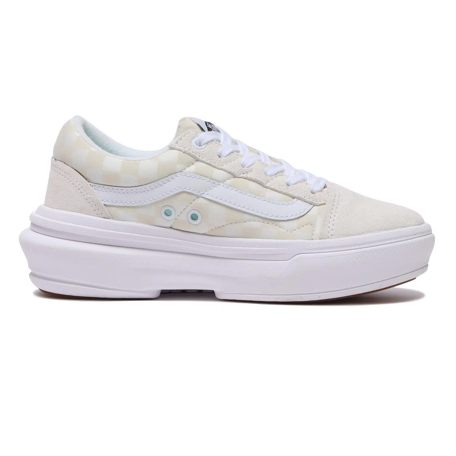 Vans รองเท้าผ้าใบ Old Skool Overt ComfyCush Checkerboard | White/Checkerboard ( VN0A7Q5ETDC ) - Image 35
