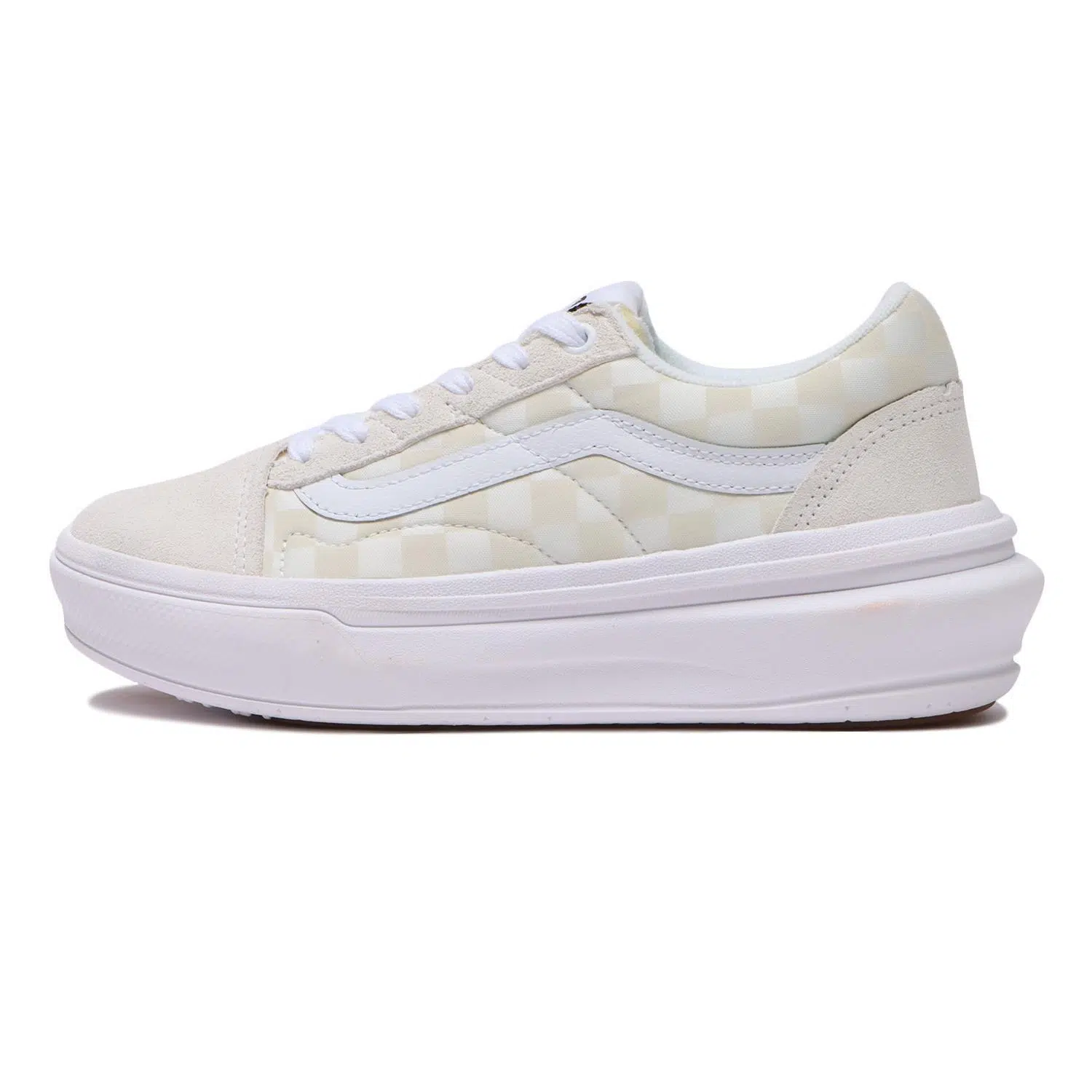 Vans รองเท้าผ้าใบ Old Skool Overt ComfyCush Checkerboard | White/Checkerboard ( VN0A7Q5ETDC ) - Image 37