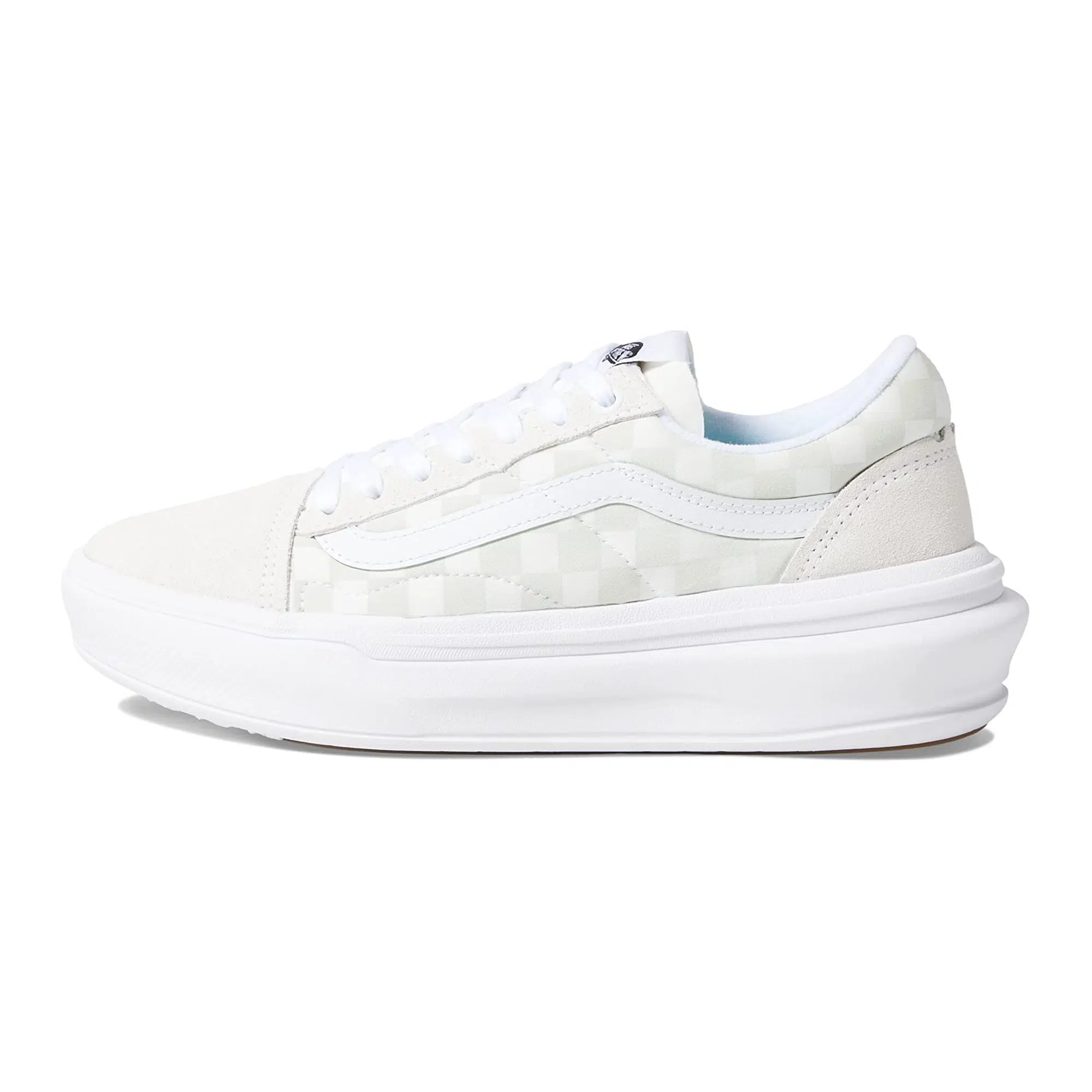 Vans รองเท้าผ้าใบ Old Skool Overt ComfyCush Checkerboard | White/Checkerboard ( VN0A7Q5ETDC ) - Image 45