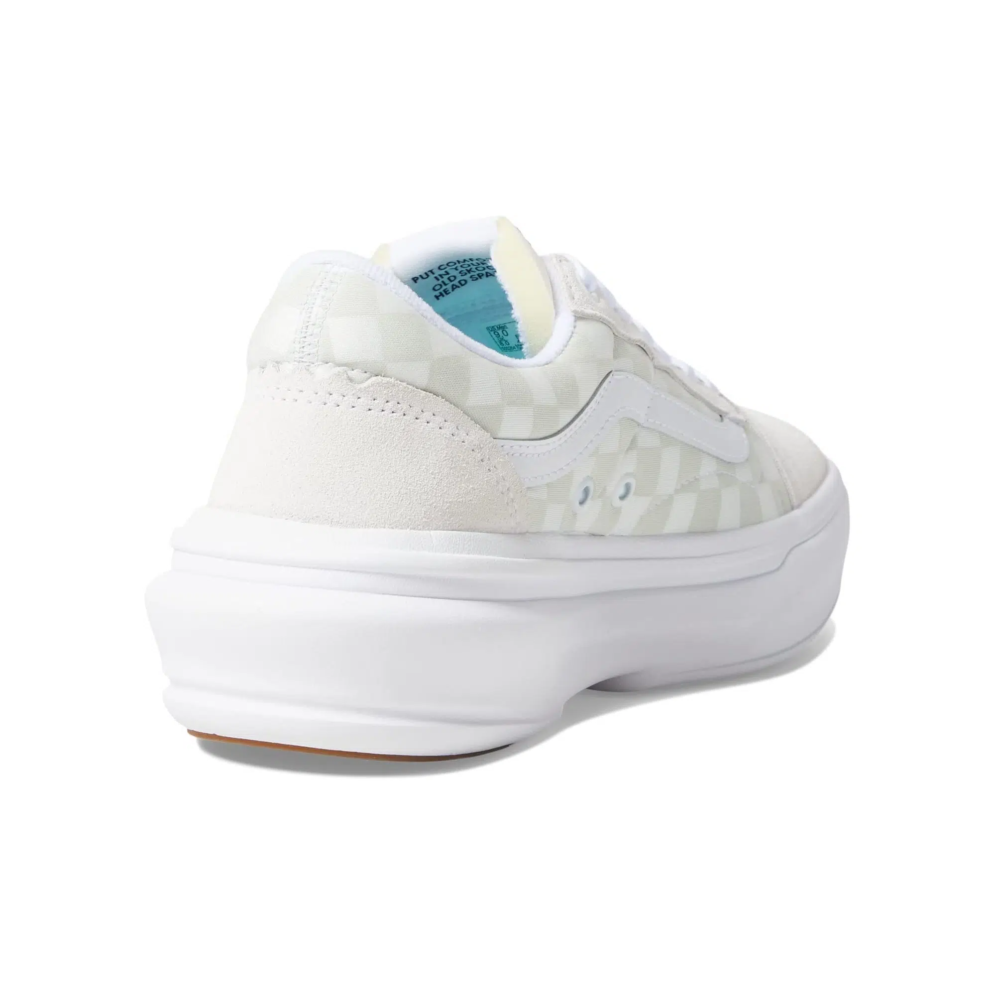 Vans รองเท้าผ้าใบ Old Skool Overt ComfyCush Checkerboard | White/Checkerboard ( VN0A7Q5ETDC ) - Image 46