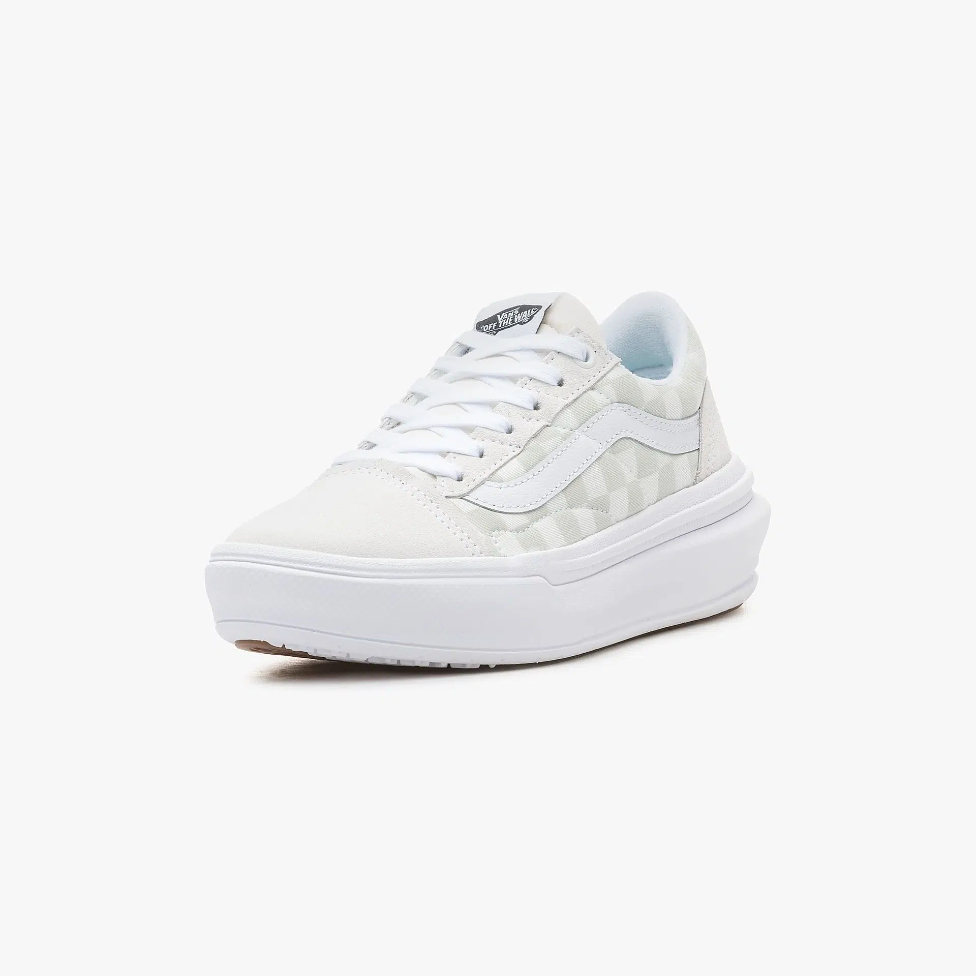 Vans รองเท้าผ้าใบ Old Skool Overt ComfyCush Checkerboard | White/Checkerboard ( VN0A7Q5ETDC ) - Image 49