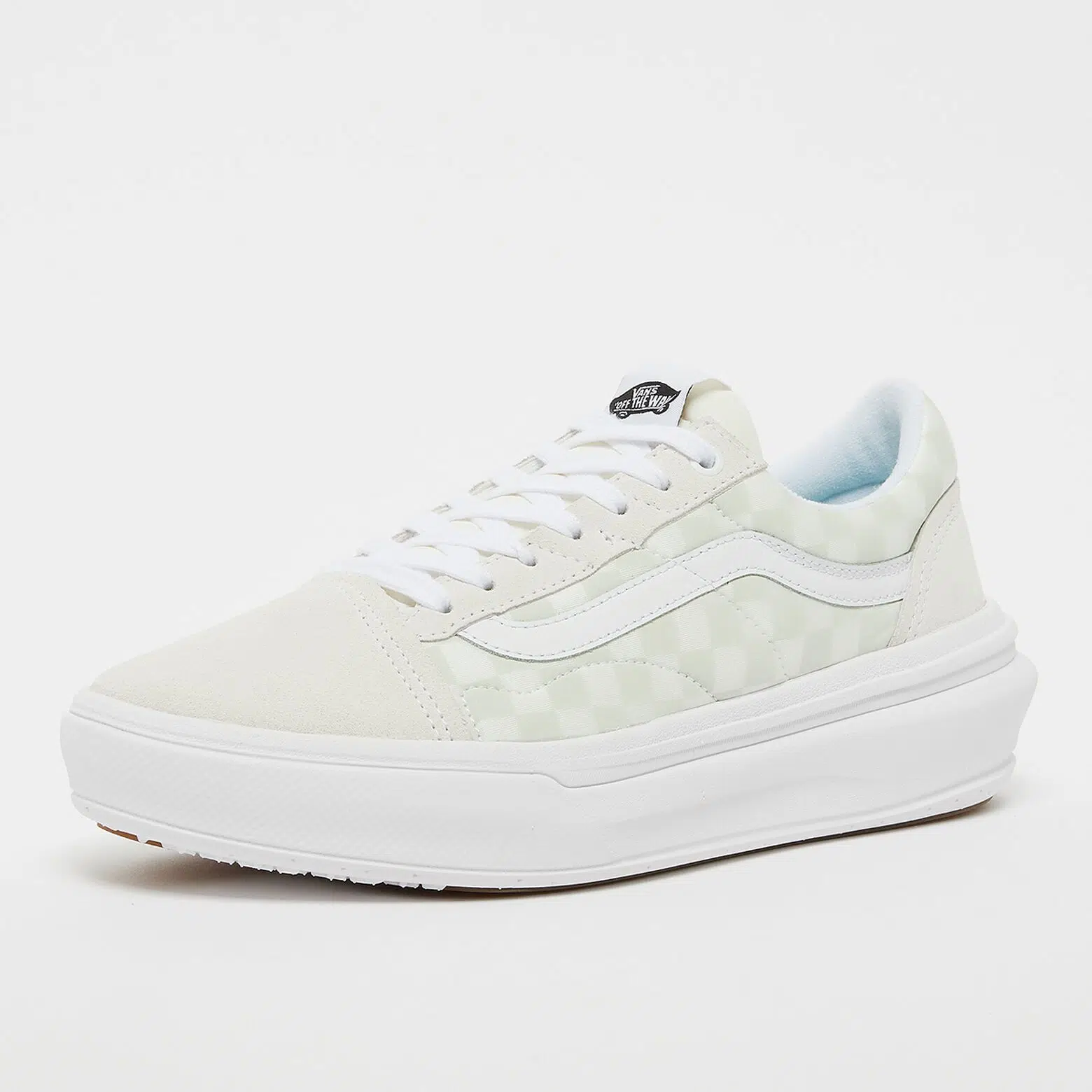 Vans รองเท้าผ้าใบ Old Skool Overt ComfyCush Checkerboard | White/Checkerboard ( VN0A7Q5ETDC ) - Image 55