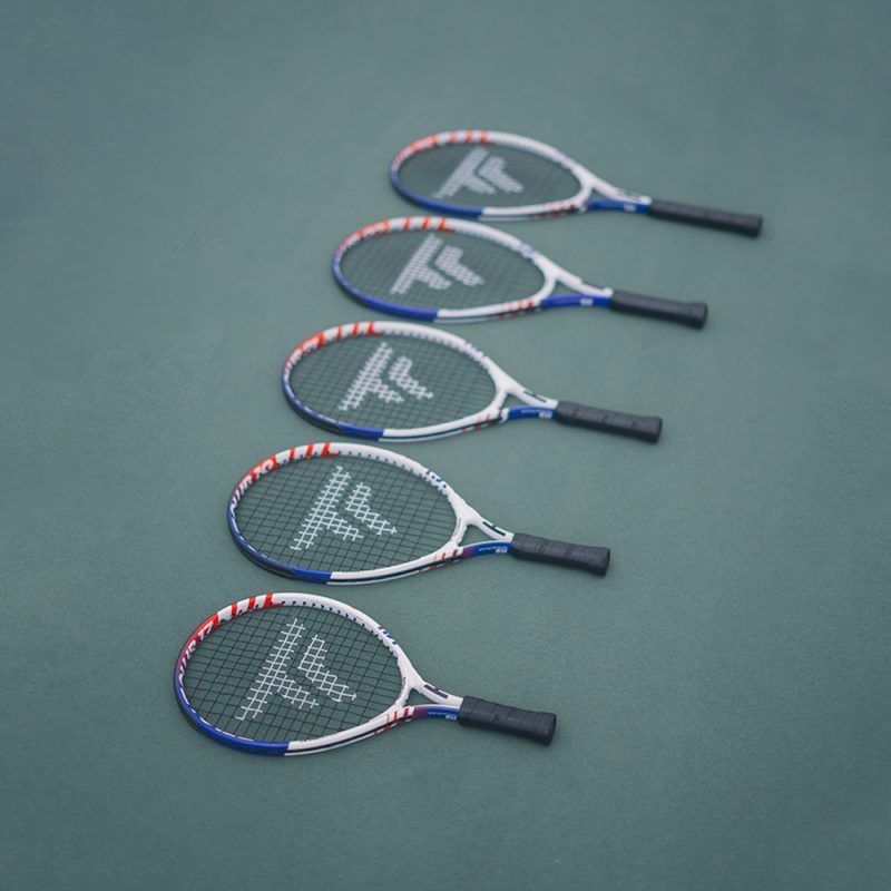 Tecnifibre ไม้เทนนิสเด็ก T-Fight Club 23 Junior Tennis Racket Grip 000 | White/Red/Blue ( 14FIGHCL23 ) - Image 7