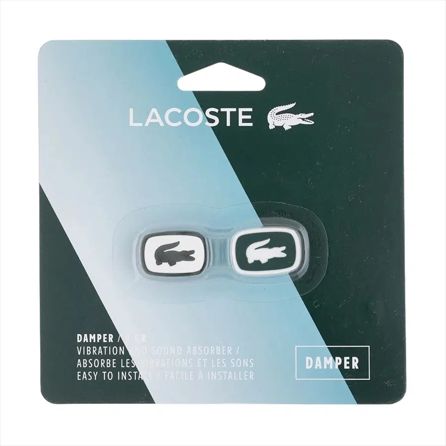 Lacoste ยางกันสะเทือน Tennis Dampener x2 | White/Green ( 53LACANT21 ) - Image 2