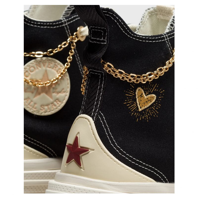 Converse รองเท้าผ้าใบผู้หญิง Run Star Legacy Valentines Day Hi | Black/Egret/Back Alley Brick ( A05137CS3BKXX ) - Image 9